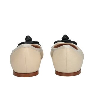 INTER-CHAUSSURES 【FABIO RUSCONI】ラウンドトウフラットカメリアバレエ アイボリー