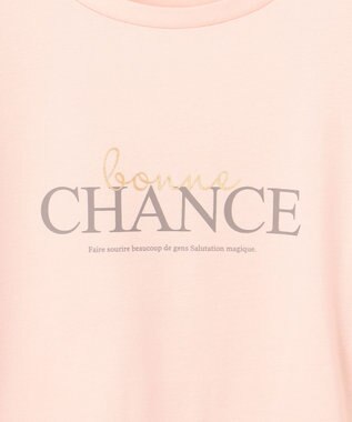 Feroux 【洗える】プリントＴシャツ ピンク系