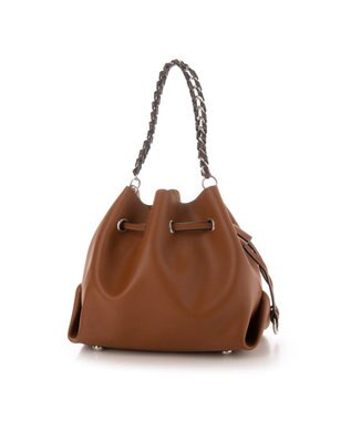 UNBILLION cachecache かがりチェーンドロストショルダーバッグ キャメル