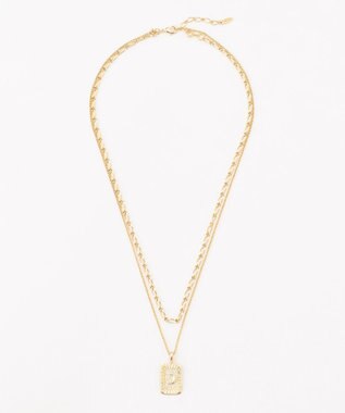 23区 2WAY プレート ネックレス ゴールド系