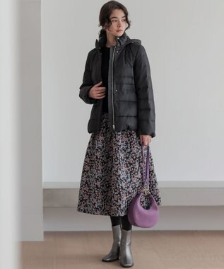 組曲 S 【加藤ローサさん着用】フラワージャカード スカート ネイビー系5