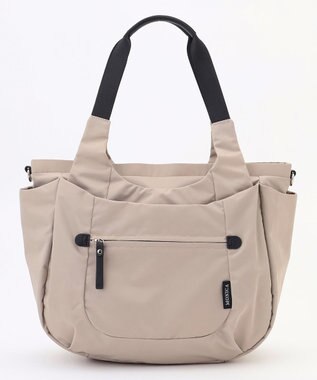 LA BAGAGERIE 【MONICA】ラウンド2WAYトートバッグ ライトグレー