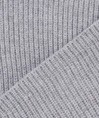 ICB 【洗える】ウールポリエステルニットケープ ライトグレー系