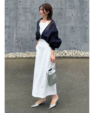 Green Parks バックスリットポンチスカート Off White