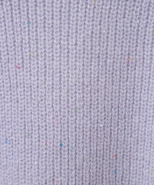 earth music&ecology カラーネップスパンコールニットチュニック Lavender