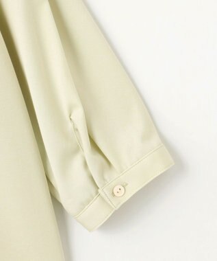 J.PRESS LADIES L 【洗える】エンブロシャツジャージー ブラウスライク カットソー ライム系