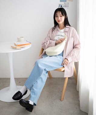 WEGO カラーハーフムーンショルダー オフホワイト