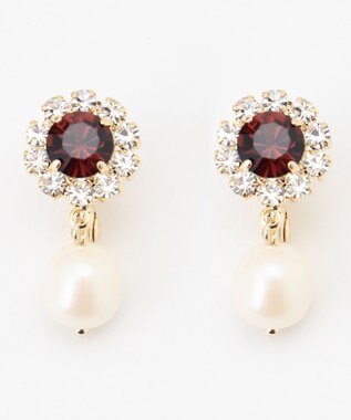 TOCCA BIJOUX PEARL EARRINGS イヤリング ワイン系