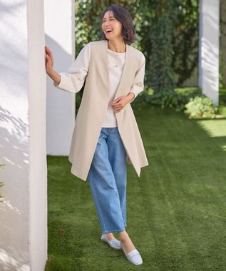 ANY L 【ストレッチ/セットアップ可】イージィケアストレッチジレ ベージュ