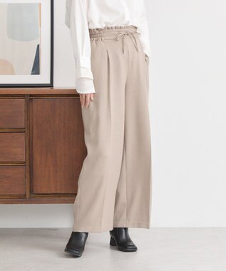 earth music&ecology ウールライクリラックスパンツ Beige