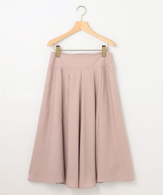 組曲 タックフレアカラースカート ピンクベージュ系
