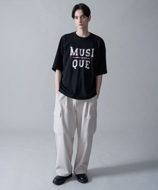 WEGO オフステッチグラフィックT（SS） ブラック