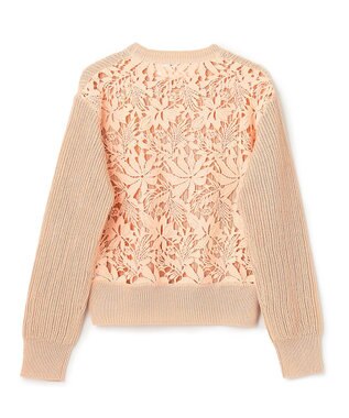 BEIGE， GARDENIA / クルーネックニット Peach