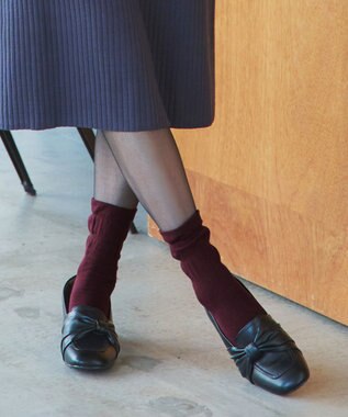 Tiaclasse くしゅくしゅフリルソックス パープル