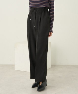 earth music&ecology ウールライクリラックスパンツ Black