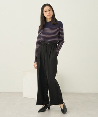 earth music&ecology ウールライクリラックスパンツ Black