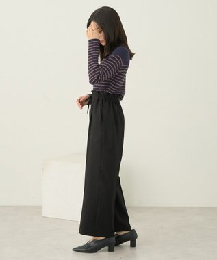 earth music&ecology ウールライクリラックスパンツ Black