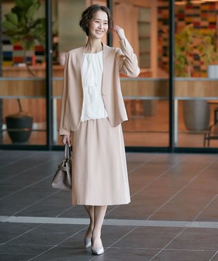 自由区 【XSサイズ～/洗える】ダブルフェイススーティング フレアスカート ピンク系