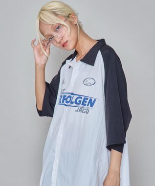 WEGO 【ユニセックス着用ITEM】ラグラングラフィックシャツ（SS） ブラックその他