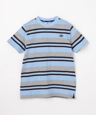 J.PRESS KIDS 【140-170cm】マルチボーダー 半袖Ｔシャツ サックスブルー