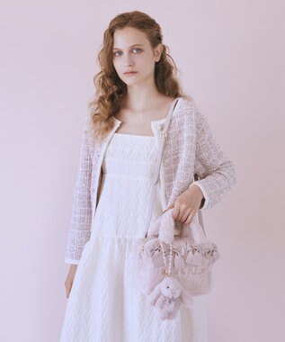 Maison de FLEUR ピンクマニア2Wayファーリボンミニバッグ Light Pink