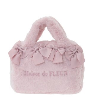 Maison de FLEUR ピンクマニア2Wayファーリボンミニバッグ Pink