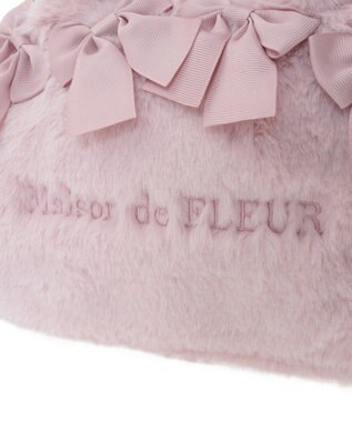 Maison de FLEUR ピンクマニア2Wayファーリボンミニバッグ Pink