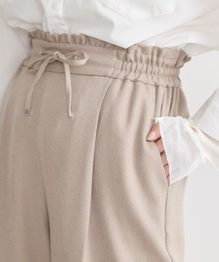 earth music&ecology ウールライクリラックスパンツ Beige