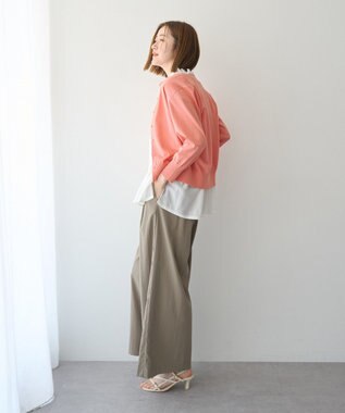 YECCA VECCA 【マシンウォッシャブル】カーディガン② Salmon Pink