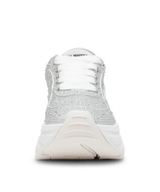 STEVE MADDEN BIONIC2R ラインストーン厚底スニーカー ホワイト
