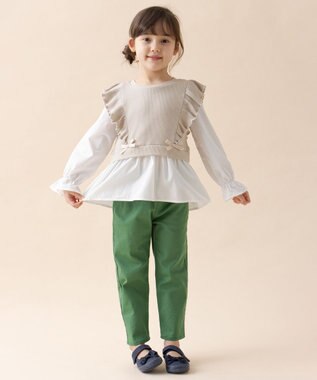 ANY KIDS レイヤード ブラウス ベージュ