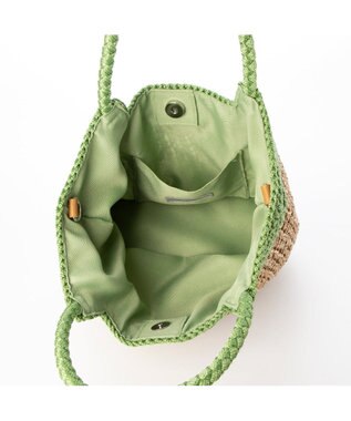 UNBILLION カシュカシュ cachecache / 切り替え編みクロッシェ2wayミニトート グリーン