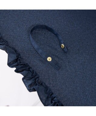 UNBILLION カシュネ cachenez / 【晴雨兼用】【日傘】 シャンプレーフリルトップレス折りたたみ傘 ネイビー