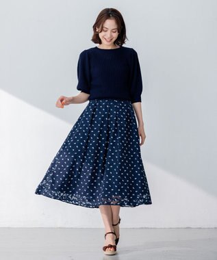 組曲 ディヴェールプリント スカート ネイビー系5