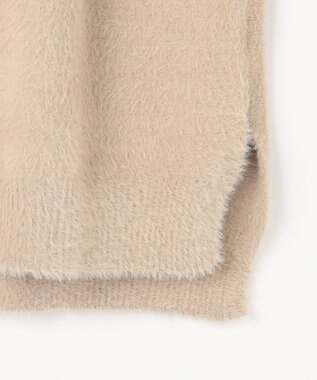 ANY ショートシャギープルオーバーニット ベージュ