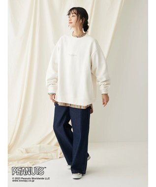 CRAFT STANDARD BOUTIQUE ＰＥＡＮＵＴＳ裏起毛スウェットクルー Ivory