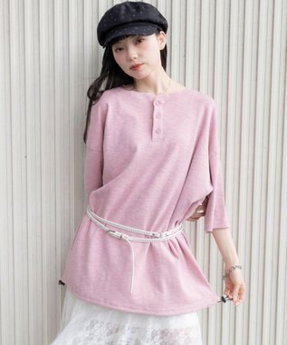 WEGO 【ユニセックス着用ITEM/MLサイズ展開】スラブヘンリーネックT（SS）