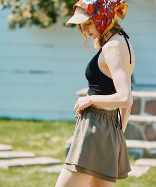 San-ai Resort（三愛水着楽園） 楊柳　ショートパンツ　M・L　【San-ai Resort（サンアイリゾート）】 カーキ