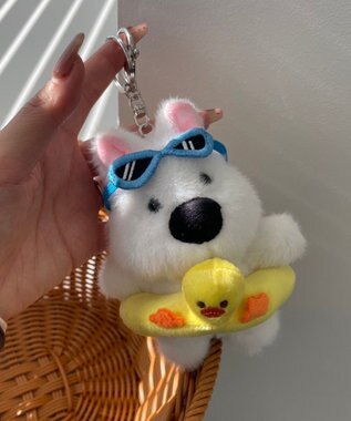 WEGO バカンスわんこぬいぐるみキーホルダー イエロー