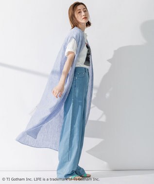 23区 L 【23区/LIFE】PHOTO Tシャツ ホワイト系(cafe)