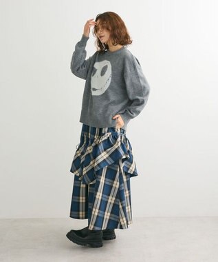 Green Parks ・ＳＵＧＡＲＳＰＯＯＮチェックドロストティアードスカー Blue