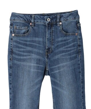 earth music&ecology セルフカットセミフレアデニムパンツ Medium Indigo