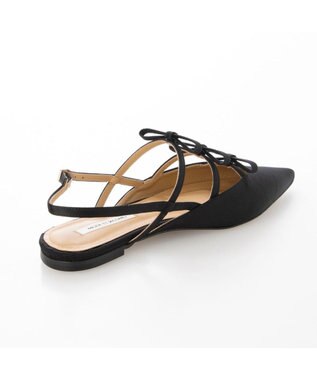 MODE ET JACOMO <MODE ET JACOMO>リボンフラットバックベルトパンプス ブラックキジ