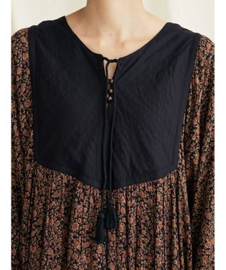 CRAFT STANDARD BOUTIQUE レーヨンキルト切り替えワンピース Flower