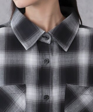 WEGO チェックBIGシャツ ブラック