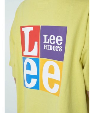 earth music&ecology Ｌｅｅ×ｅ．ｍ．ａ．ｅ　ＢＡＣＫ　ＰＲＩＮＴ　ＴＥＥ Lime Green