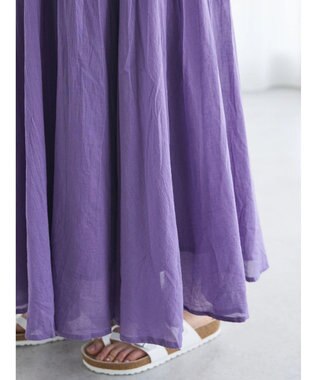 CRAFT STANDARD BOUTIQUE コットンボイルギャザースカート Purple