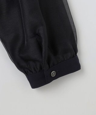 J.PRESS LADIES 【洗える】ノルディス2wayジョーゼット タックディテール ワンピース ネイビー系