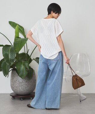 AMERICAN HOLIC フレンチスリーブ総レースプルオーバー Off White