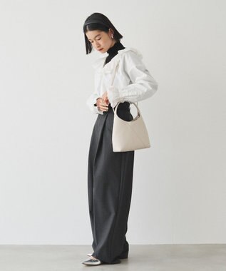 russet スムースレザー2WAYミニトートバッグ(CE-1676) Ivory